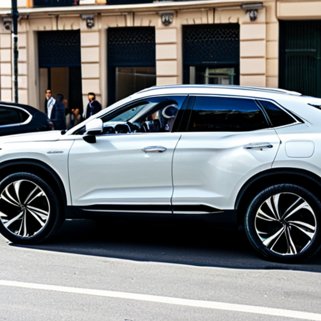 지리 Xingyue와 폭스바겐 티록 비교 - Geely Xingyue - Modern Urban Scene**

"A stylish Geely Xingyue SUV Coupé parked in a modern European...